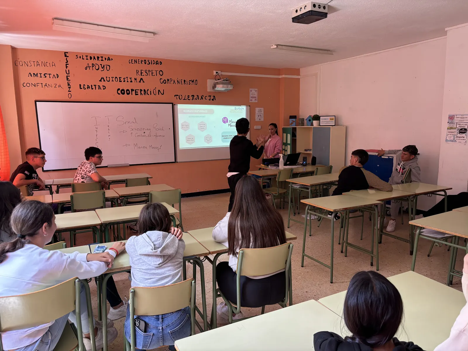 El grupo durante la sesión